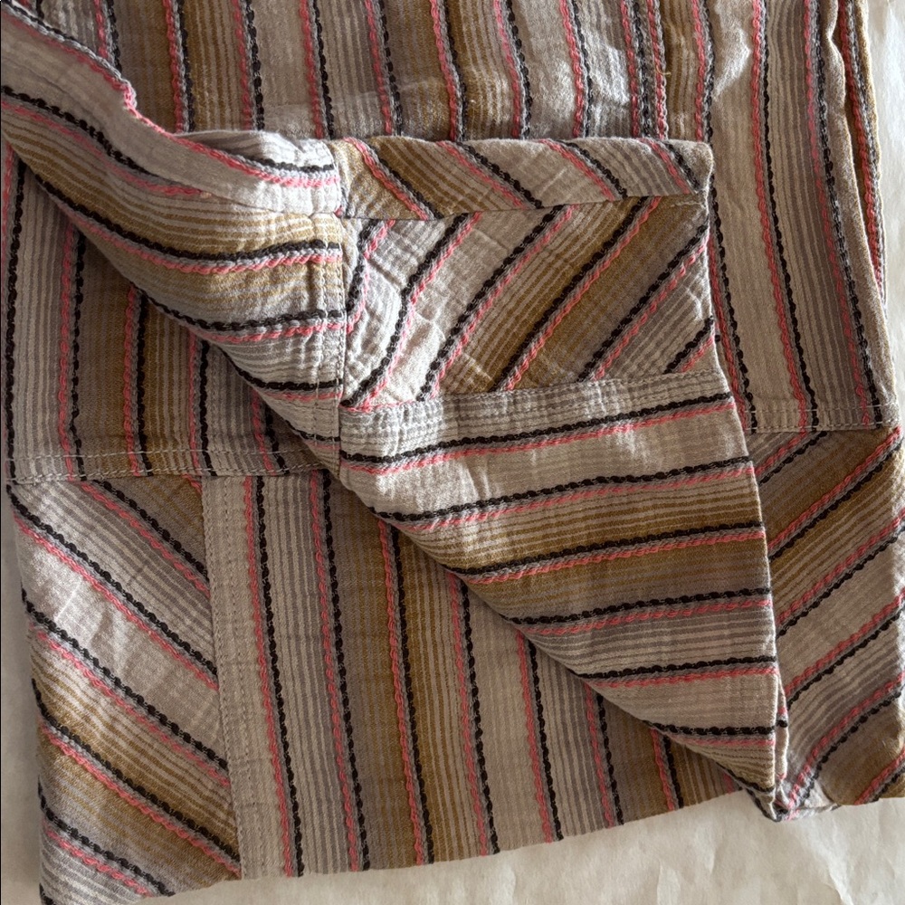 Free People Wide Leg Striped Pants in Peach, Pink & Cream - Picture 5 of 5